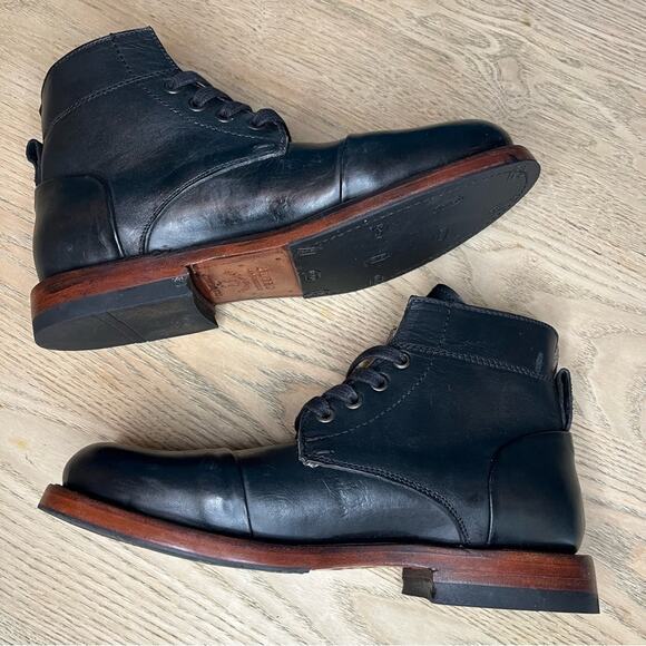 New! Sutro Footwear Adler Boot Black Leather Cap Toe Lace Up Boot Men’s Size 6.5 main image 5